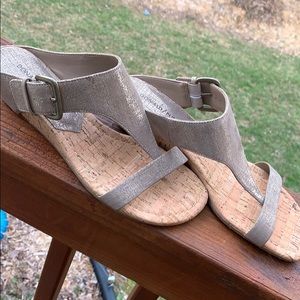 NWB Donald Pliner thong wedge sandals